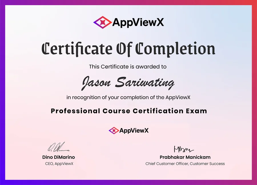 Professional Course Certification